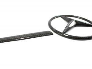 Mercedes Benz SLK Emblem Trim - Front - Carbon Fiber - R172